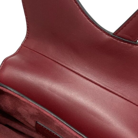Auth DIOR/ChristianDior Saddle Bag Red Leather Handbag - Picture 16 of 16